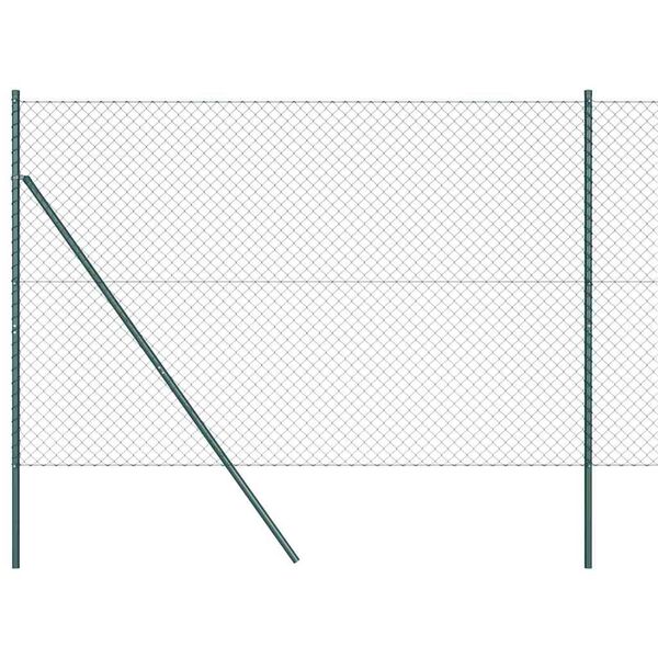 vidaXL Stup za ogradu Zelena 10 x 1,6 m (40 x 40 mm mreža) Čelik i PVC