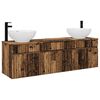 vidaXL Set ormarića za kupaonicu 3 kom. Staro drvo 49 x 44,5 x 66,5 cm