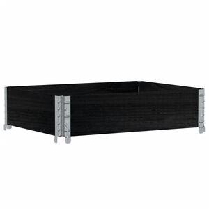vidaXL Okvir za palete crni 80 x 60 cm od masivne borovine