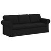 vidaXL Sofa 2 pcs Crna 215 x 82 x 80 cm tkanina