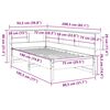 vidaXL Krevet s regalom za knjige bez madraca 75 x 190 cm od borovine