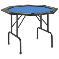 vidaXL Sklopivi stol za poker za 8 igrača plavi 108 x 108 x 75 cm