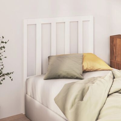vidaXL Uzglavlje za krevet bijelo 106 x 4 x 100 cm od masivne borovine