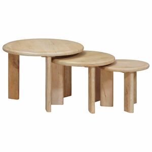 vidaXL Stolovi za kavu na sklapanje 3 kom. Crna &Oslash; 54 x 40 cm