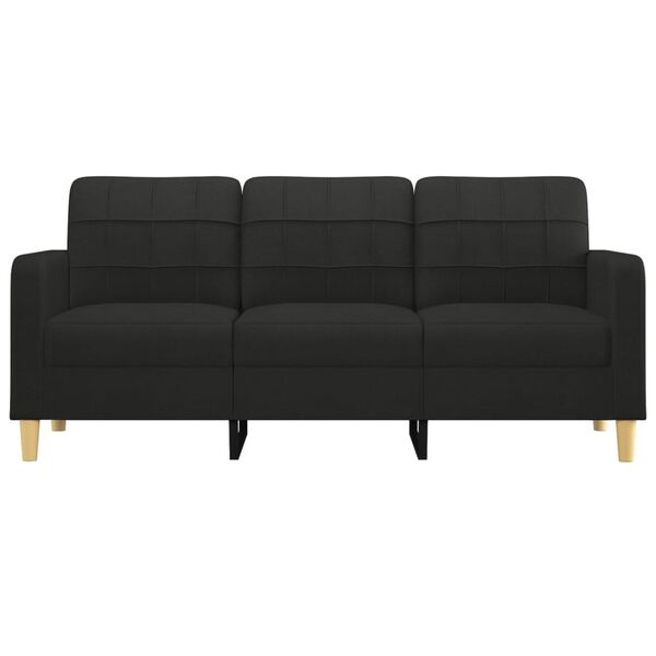 vidaXL Trosjed od tkanine Crna 180 cm