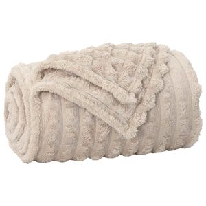 vidaXL Dekica Bež 150 x 130 cm 0.45 kg Runo
