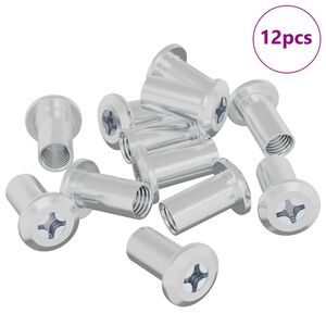 vidaXL Sigurnosna matica 12 pcs Nikla M6 x 15 mm Čelik