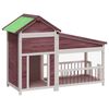 vidaXL Kućica za pse boja kave 143 x 60,5 x 109 cm od masivne borovine
