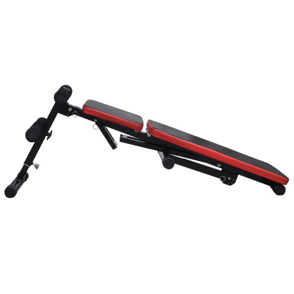 vidaXL Podesiva klupa za trbušnjake sa setom utega 30,5 kg