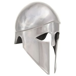 vidaXL Antikna replika grčke ratničke kacige za LARP srebrna čelična