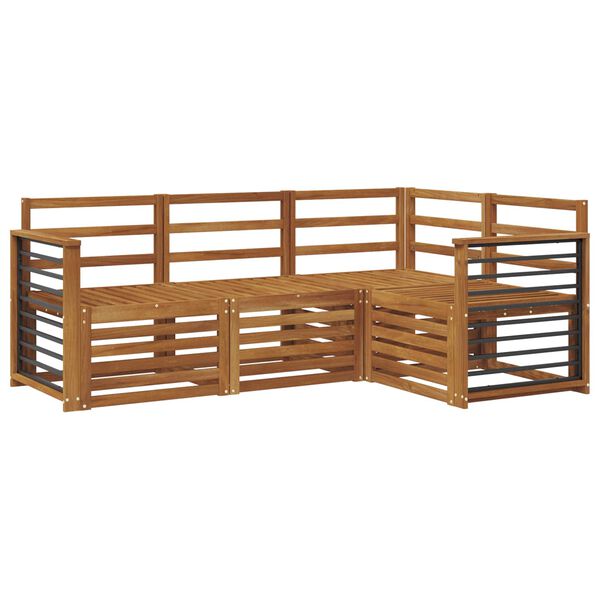 vidaXL Setovi sofa 4 pcs Prirodna Čvrsto drvo akacije