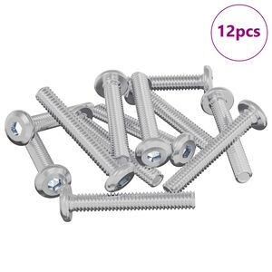 vidaXL Vijak za zaključavanje 12 pcs Srebrno M6 x 35 mm Čelik