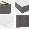 vidaXL Krevet s od storage s madracem Siva 180 x 200 cm Lažna koža