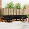 vidaXL Set vanjskih sofa 18 pcs Prirodna i crna Čvrsto drvo akacije