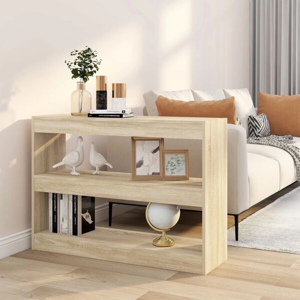 vidaXL Ormarić za knjige / sobna pregrada boja hrasta 100x30x72 cm