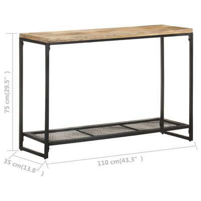 vidaXL Konzolni stol 110 x 35 x 75 cm od masivnog drva manga