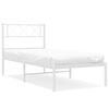 vidaXL Metalni okvir za krevet s uzglavljem bijeli 100x200 cm