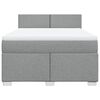 vidaXL Krevet box spring s madracem svjetlosiva 160x200 cm tkanina
