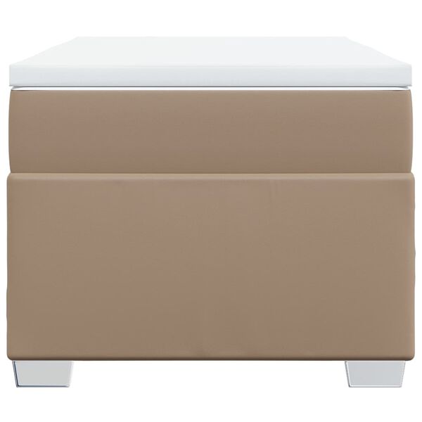 vidaXL Krevet s oprugama i madrac cappuccino 90x190 cm od umjetne kože