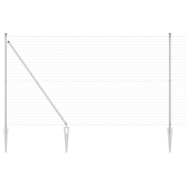 vidaXL Ograda s postovima Srebrno 1,6 x 10 m Čelik