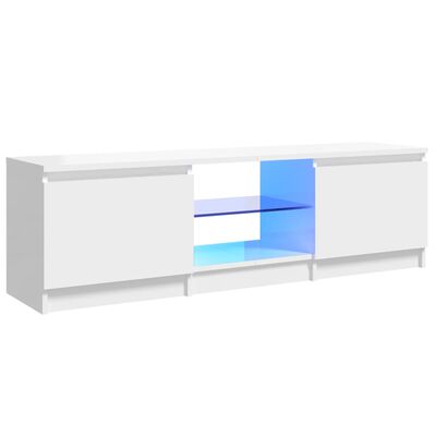 vidaXL TV ormarić s LED svjetlima visoki sjaj bijeli 120x30x35,5 cm