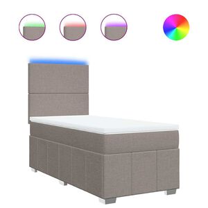 vidaXL Krevet s oprugama i madracem smeđesivi 80x200 cm od tkanine