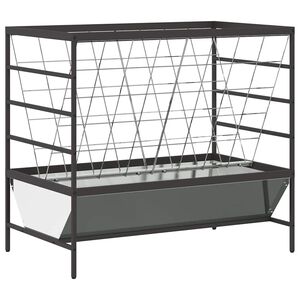 vidaXL Hranilica za stoku Srebrno 100 x 60 x 90 cm Cinkani čelik