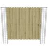 vidaXL Gabionski panel za ogradu sa stupovima od borovine 180x180 cm