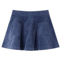 Dječja suknja s džepovima od samta modra 92