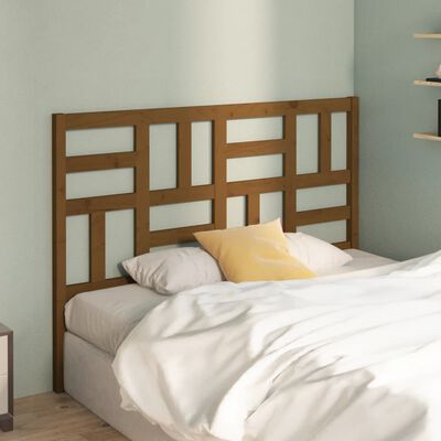 vidaXL Uzglavlje za krevet boja meda 126 x 4 x 104 cm masivna borovina