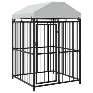vidaXL Vanjski kavez za pse s krovom 120 x 120 x 150 cm