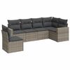 vidaXL 6-dijelni set vrtnih sofa od poliratana s jastucima sivi