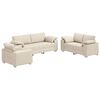 vidaXL Sofa 3 pcs Bež 219 x 80 x 82 cm Platnasta tkanina