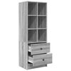 vidaXL Highboard s ladicama Siva Sonoma 45,5 x 34 x 127 cm