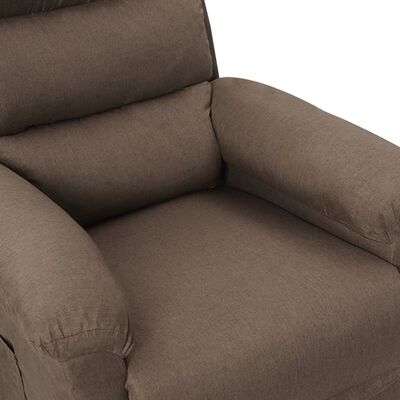 vidaXL Fotelja na podizanje od tkanine smeđesiva