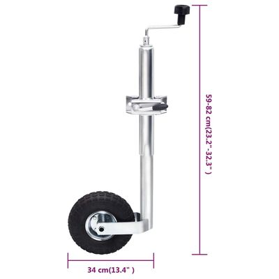 vidaXL Potporni kotač za prikolicu sa stezaljkom 48 mm pocinčani čelik