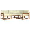 vidaXL Set vanjskih sofa 4 kom. Prirodna i krem