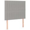 vidaXL Uzglavlje svijetlosivo 100x5x118/128 cm tkanina