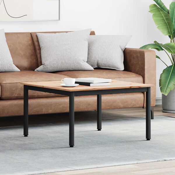 vidaXL Kava Stol Prirodna 80 x 80 x 45 cm Čvrsto borovo drvo