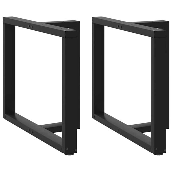 vidaXL Noge za blagovaonski stol T-oblika 2 kom Crne 90x35x(72-73) cm Čelik