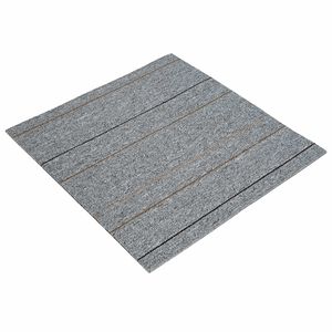 vidaXL Tepih pločica Svijetlosiva s prugom 50 x 50 cm 4 kom.