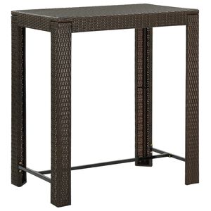 vidaXL Vrtni barski stol smeđi 100 x 60,5 x 110,5 cm od poliratana