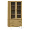 vidaXL Regal za knjige smeđi 85 x 35 x 172,5 cm od masivnog drva OSLO
