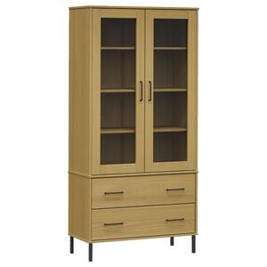 vidaXL Regal za knjige smeđi 85 x 35 x 172,5 cm od masivnog drva OSLO