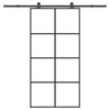 vidaXL Klizna vrata s priborom 102,5x205 cm od stakla ESG i aluminija