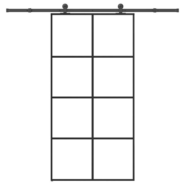 vidaXL Klizna vrata s priborom 102,5x205 cm od stakla ESG i aluminija