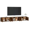 vidaXL Zidni TV ormarići 3 kom boja dimljenog hrasta 100x34,5x40 cm