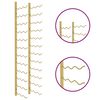 vidaXL Zidni stalak za vino za 36 boca zlatni željezni