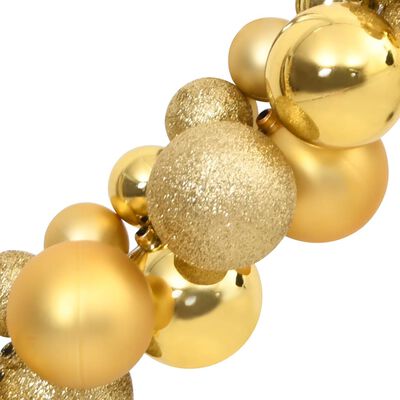 vidaXL Božićna girlanda od kuglica zlatna 175 cm polistiren