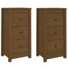vidaXL Komode 2 kom boja meda 40x35x80 cm od masivne borovine